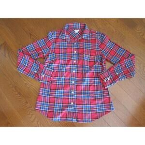 J. Crew Women's Small Plaid Button Up - Red